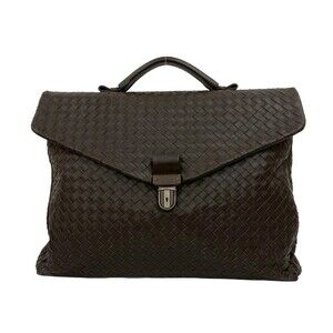 BOTTEGA VENETA Brown Leather Intrecciato Bag